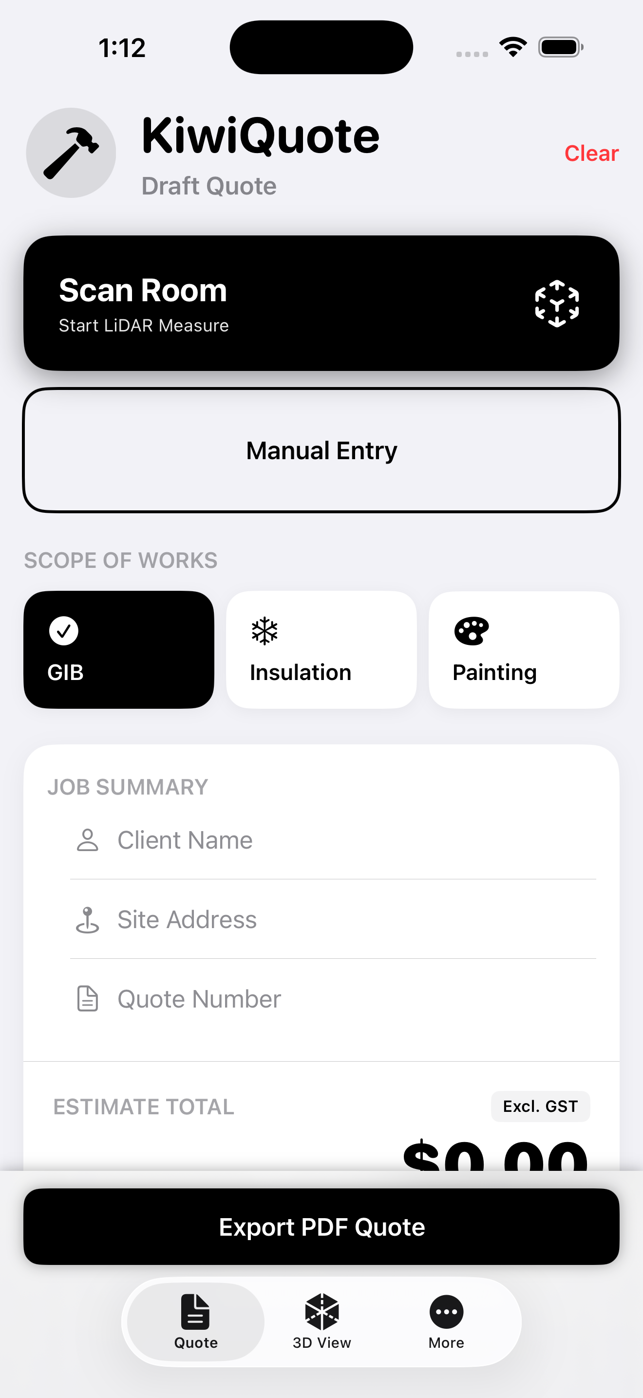 KiwiQuote App Screenshot